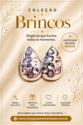 Brinco gota de prata