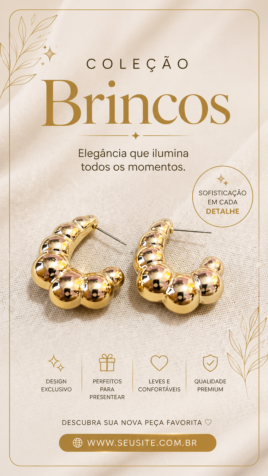 Brinco dourado estrutural