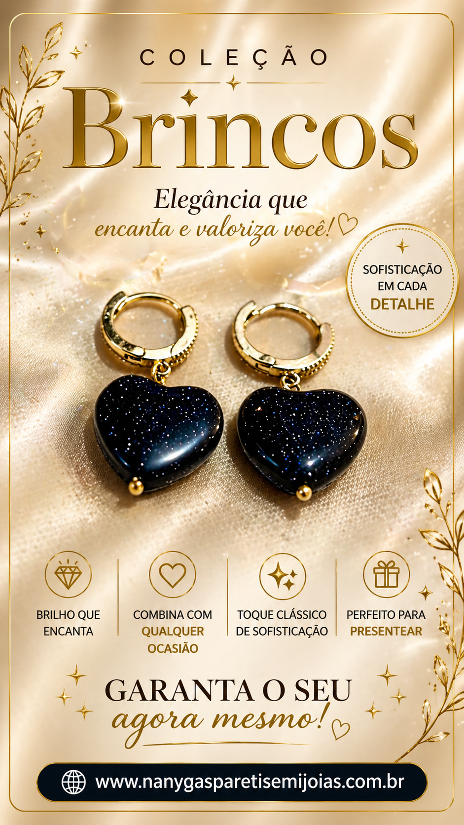 Brinco de pedra estrela