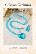 Conjunto de pedras ceramica azul