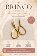 Brinco dourado gota