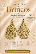 Brinco dourado vazado