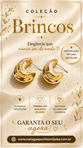 Brinco dourado torto