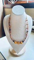 Colar mix de pedras marrom