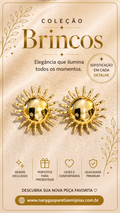 Brinco Sol dourado