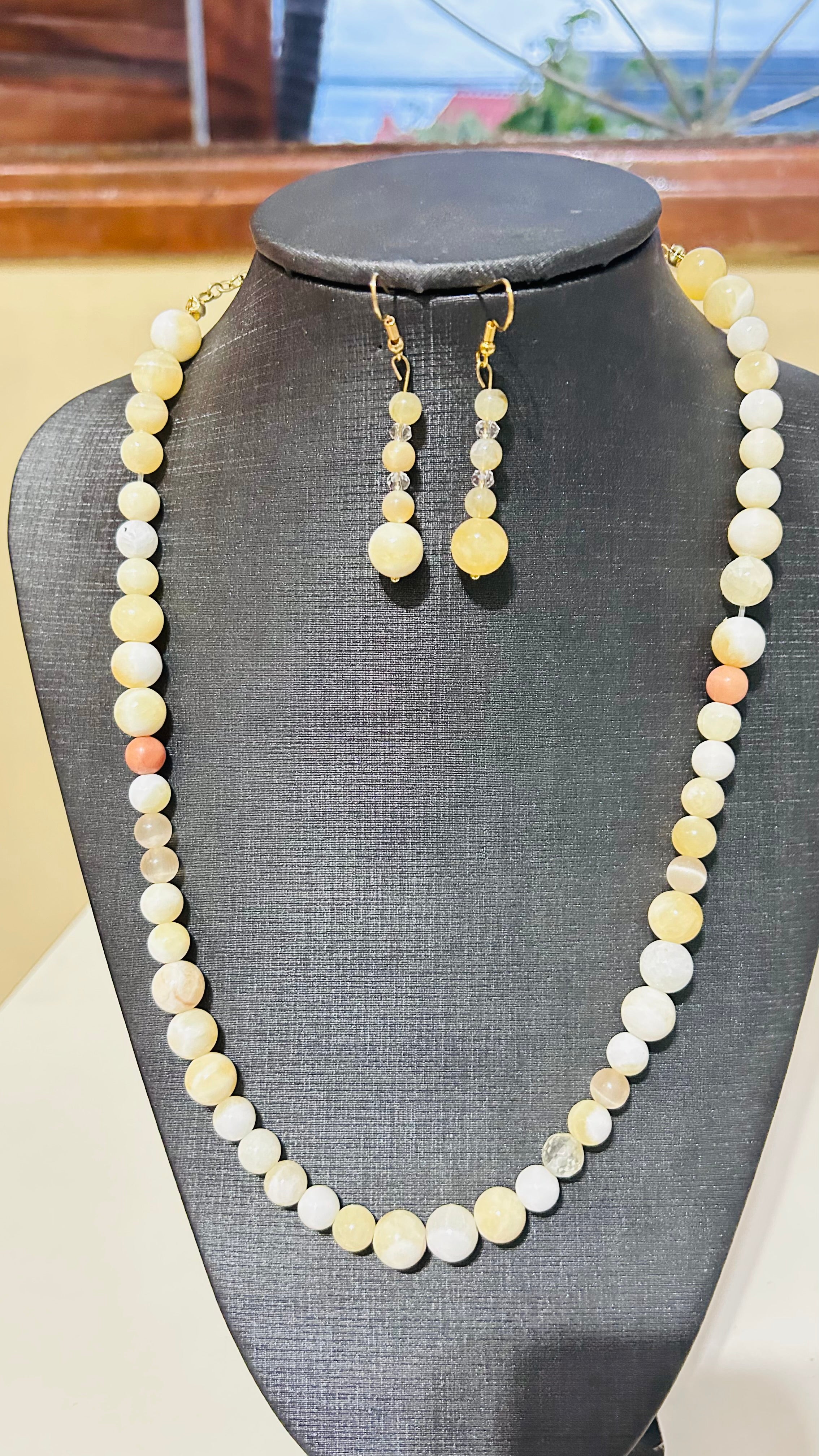 Conjunto Nude pedra quartzo