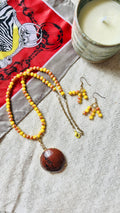 Conjunto de cristal mesclado caramelo