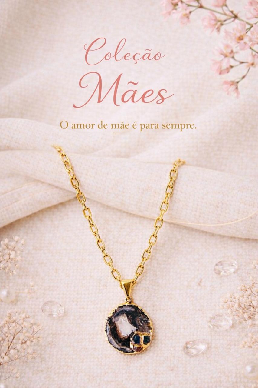 Conjunto Pedra e Dourado - Geodo Drusa