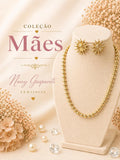 Conjunto Pedra Hematita - Dourado Maes