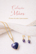 Conjunto Pedra Dourado Ametista - Maes