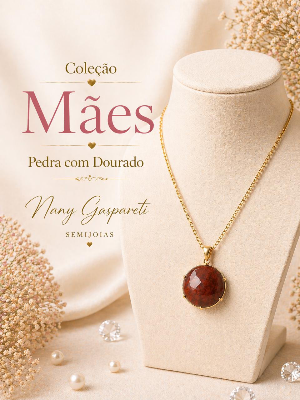 Corrente Pedra Dourado - Pedra da Terra - Mae