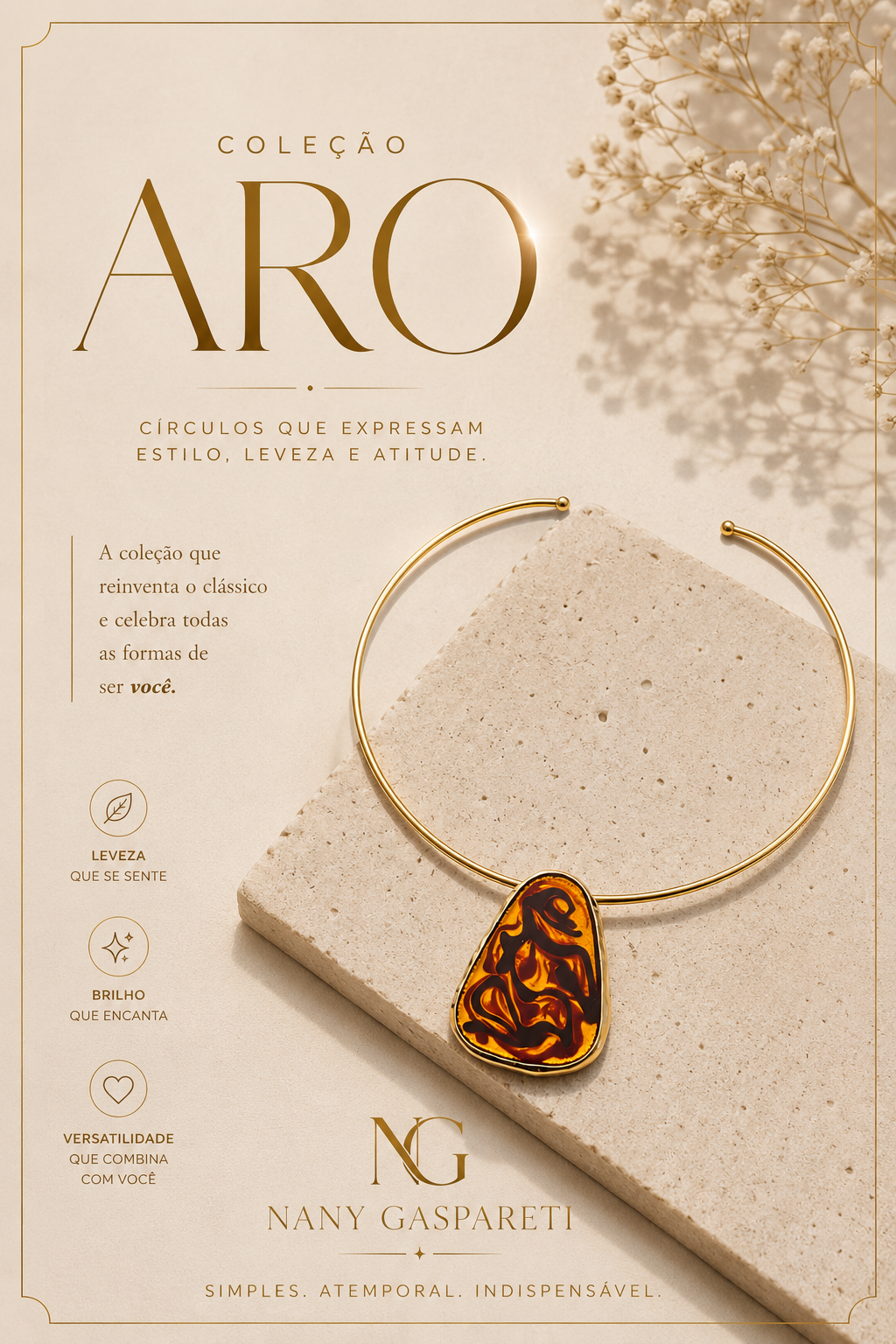 ARO COM PIGENTE CARAMELO